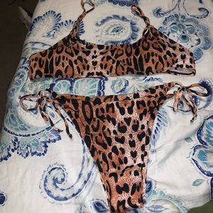 Cheetah print swimsuit